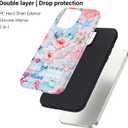 KANGHAR Magnetic Designed for iPhone 16 Pro Case, Cute Pink Summer | Compatible with MagSafe, Beach Coastal Collage Aesthetic Design, 2-Layer Hybrid Shockproof Protective Cover for Women Girls
