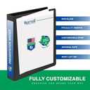 Samsill 2 Inch 3 Ring Binders, Economy Round Ring, Clear View Cover, 425 Sheet Capacity - for School, Home, Office - Black, 4 Pack