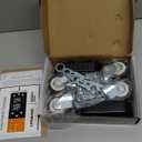 SOLEJAZZ Workbench Casters Wheels 660Lbs Retractable Casters Set of 4 Heavy Duty Side Mount Caster Rollers 2.5" Stepdown Castor Wheels for Bench Machinery Work Table with Installation Template, 4 Pack