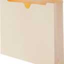 Amazon Basics Reinforced File Jackets, Letter Size, Straight-Cut Tab, 2 Inch Expansion, Manila, 50-Pack