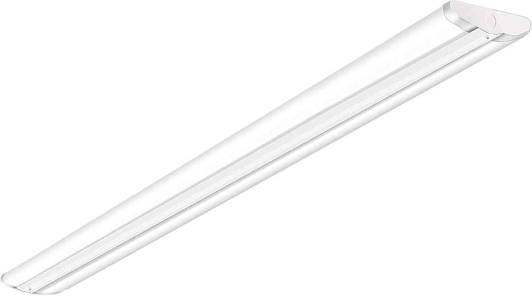 ANTLUX 110W 8FT LED Wraparound Ultra Slim Strip Lights, 12600 Lumens, 5000K, 8 Foot LED Garage Warehouse Light, No Glare, Flush Mount Office Ceiling Lighting Fixture, Fluorescent Tube Replacement