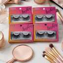 Andrea Strip Lash False Eyelashes 100 - Black, Dramatic Full Volume & Long Length, Reusable Lashes, 4PCS, Pack Of 4