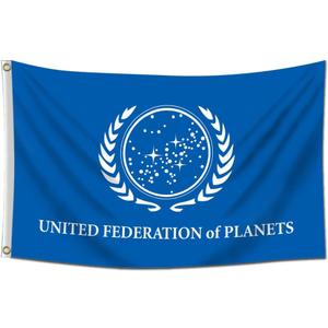 United Federation of Planets Flag 3X5Feet Banner for College Dorm Indoor Decor