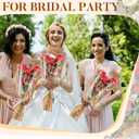 Gilprop 100 Packs 16.5'' Flower Wrapping Bags Kraft Paper Floral Packing Sleeves with Floral Card Holder Picks Ribbons and Thank You Card Bouquet Flower Wrapping Sleeves for Wedding, Birthday Gift