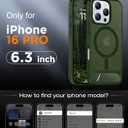 Magnetic Compatible with iPhone 16 Pro Case, [Built-in Invisible Kickstand][Compatible with MagSafe][Military Grade Shockproof] Slim Translucent Matte Phone Case for iPhone 16 Pro 6.3"