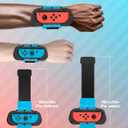 MENEEA Wrist Strap Compatible with Just Dance 2026 2025 2024 2023/for Zumba Burn It Up,Adjustable Wrist Bands for Nintendo Switch & OLED Model for Joy-Cons,Two Size for Adults & Children,2 Pack (Black)