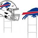 NFL Logo & Helmet 2 Pack Yard Sign Set, 11" x 23"