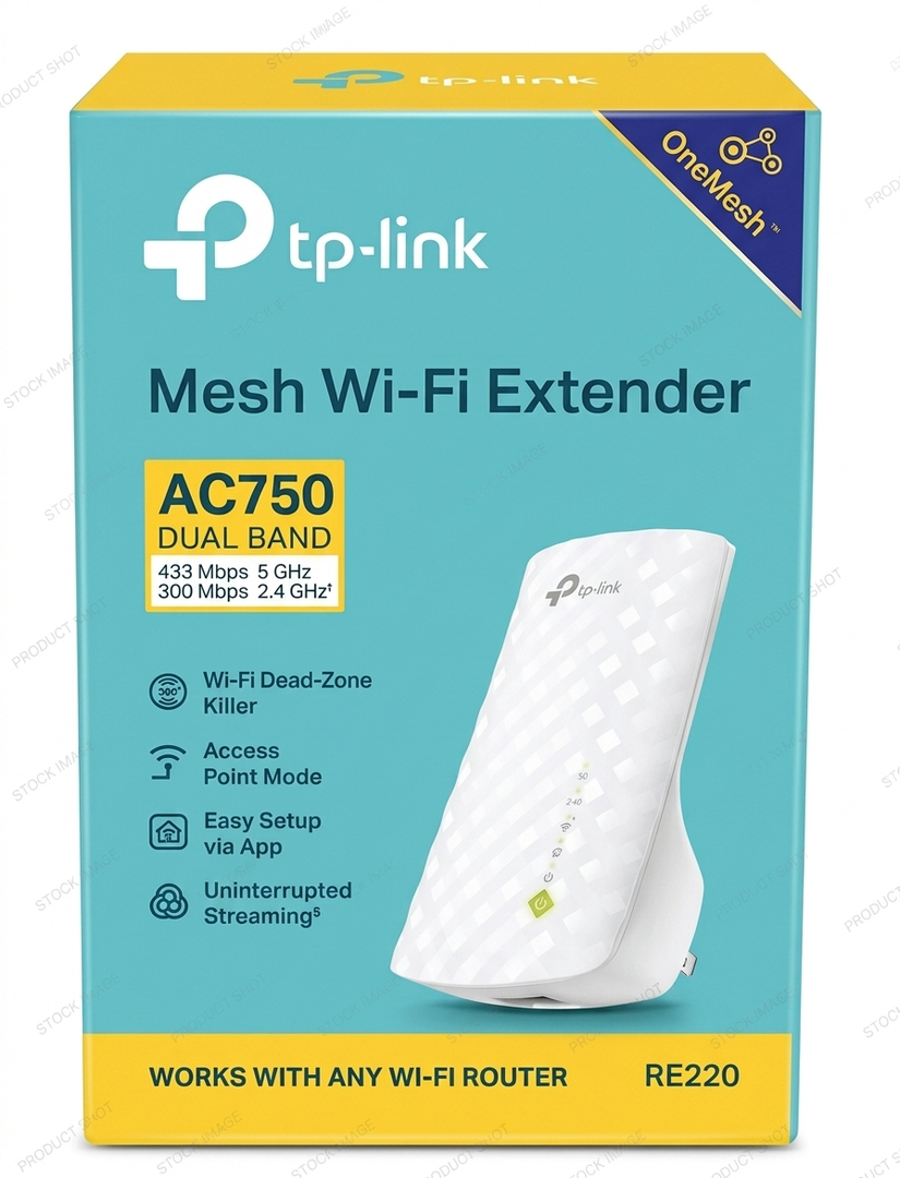 New TP-LINK AC750 750Mbps Dual Band WiFi Range Internet Extender/ RE220 
