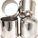 4Pcs 4.25" Push Through Wheel Center Caps Stainless Trailer Hub Cap for Truck SUV RV Wheel Rim, Combination of 2 Closed-End and 2 Open Ended Wheel Hub Covers (Fit 4.25" Bore Chrome)