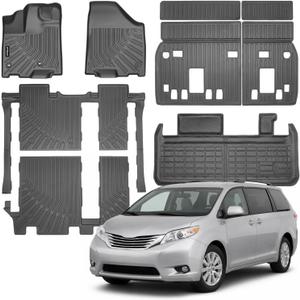 Floor Mats for Toyota Sienna 2013-2020(8 Seats), Not for Non-Felt Seatbacks