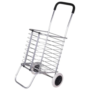 Camping Car Shopping Trolley Aluminum Alloy Climbing Stairs Carts Collapsible Hand Trailer with Wheels Camp Trolleies Utility Cart Multifunctional(2 Wheels)