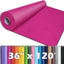 PerkHomy 36" x 1,440" (120') Rose Red Kraft Paper Roll for Craft Bulletin Board Paper Art Table Covering Crafting Gift Wrapping Bouquet Packing Parcel 80GSM 55LB (Rose Red, 36" x 120')