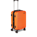 Amazon Basics 21" Hardside Carry-On Luggage, Hardshell Suitcase With Wheels, Expandable For Up to 25% More Space, With Scratch-Resistant Surface, Four Multi-directional Wheels, Orange