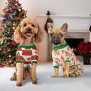 4-Pack Christmas Dog Pajamas Xmas Pet Clothes Warm Fleece Puppy Cat Jammies Christmas Dog Onesie Outfit Pet Four Leg Shirt Jumpsuit Costume for Small Dogs XS