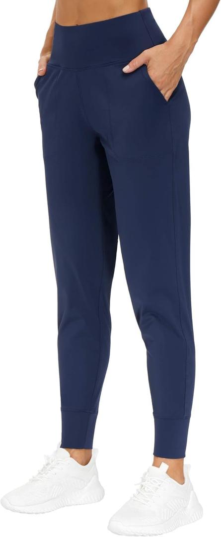 THE GYM PEOPLE Women's Joggers Pants Lightweight Athletic Leggings Tapered Lounge Pants for Workout, Yoga, Running (X-Large, Blue)