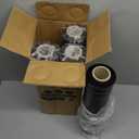 PackageZoom 4 Rolls 18 inch x 1500 Feet Stretch Wrap 80 Gauge Heavy Duty Shrink Film, Extra Strong 18 inch Black Hand Stretch Wrap, Pack of 4 Rolls
