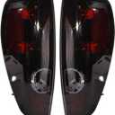 Tail Light Black Smoked Lens Compatible With 2004-2012 Colorado GMC Canyon Driver and Passenger Side Taillight