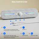 SOULION Computer Speakers for Desktop, USB Powered Bluetooth PC Speaker with Led Light, 3.5mm Aux Soundbar with Rotary Volume Control Button for Laptop Monitor White