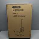 Platform Truck Household Transport Flatbed Trolley Cargo Trailer Foldable Portable Vehicle Heavy Object Handcart to Pick Up Express Delivery(Black,Small)