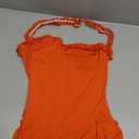 Ecirod Womens Summer Ruffle Fringe Mini Dress Sexy Halter Backless Cocktail Party Short Bodycon Tassel Dresses, S