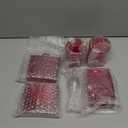 Bathroom Accessories Set, Acrylic Bathroom Accessory Set with Soap Dispenser,Soap Dish, Toothbrush Holder, Tumbler, Modern Bathroom Accessories Decor,Gift for Home (Red-4)