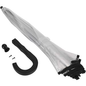EVTSCAN Portable Pet Umbrella Assemble Type Dog Cat Umbrella with Pulling Leash Chain for Rainy Days (transparent)