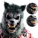 Spooktacular Creations Halloween Wolf Werewolf Mask with Movable Jaw, Werewolf Costume Accessories Scary Mask for Kids Men Women Halloween Horror Cosplay Costume, Masquerade Party Dress Up Prop