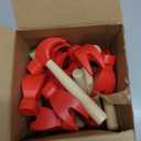Deekin 16 Pcs Wooden Hammer Toys Red Simulation Peg Hammers Maintenance Toy Tools Educational Toys for School Gift Birthday Party Games