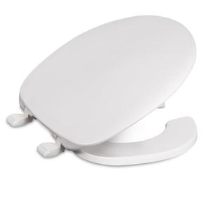 Centoco Round Toilet Seat, Residential or Light Weight Commercial, Open Front with Cover, Plastic, Made in the USA, DSAMAZ22-001, White