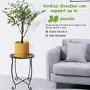 Fashion&cool Outdoor Side Tables, Weather Resistant Metal Patio Side Table, Small Round Outdoor End Table Side Table for Patio Yard Porch Balcony Garden Bedside, Plant Stand for Indoor Outdoor