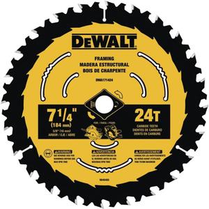 DEWALT Circular Saw Blade, 7 1/4 Inch, 24 Tooth, Wood Cutting, 3 Pack (DWA1714243)