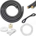 Barton 14.76Ft. Mini Split Installation Kit Line 1/4" & 3/8" Insulated Coil Copper Pipes Air Conditioner HVAC & Heating, With Cable Wire Included