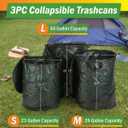 Trash Can Camping Essentials 3-Pack - 44-Gal, 29.5-Gal, and 23.1-Gal Collapsible Outdoor Portable Pop-Up Trash Cans for Parties, Laundry Hamper, or Yard Waste Bag/Leaf Bin by Wakeman Outdoors