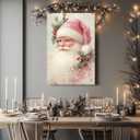 2 x GSPQAZ Vintage Santa Claus Christmas Wall Art - Festive Holiday Decor Canvas Print for Home or Office 12x18inch-Unframed