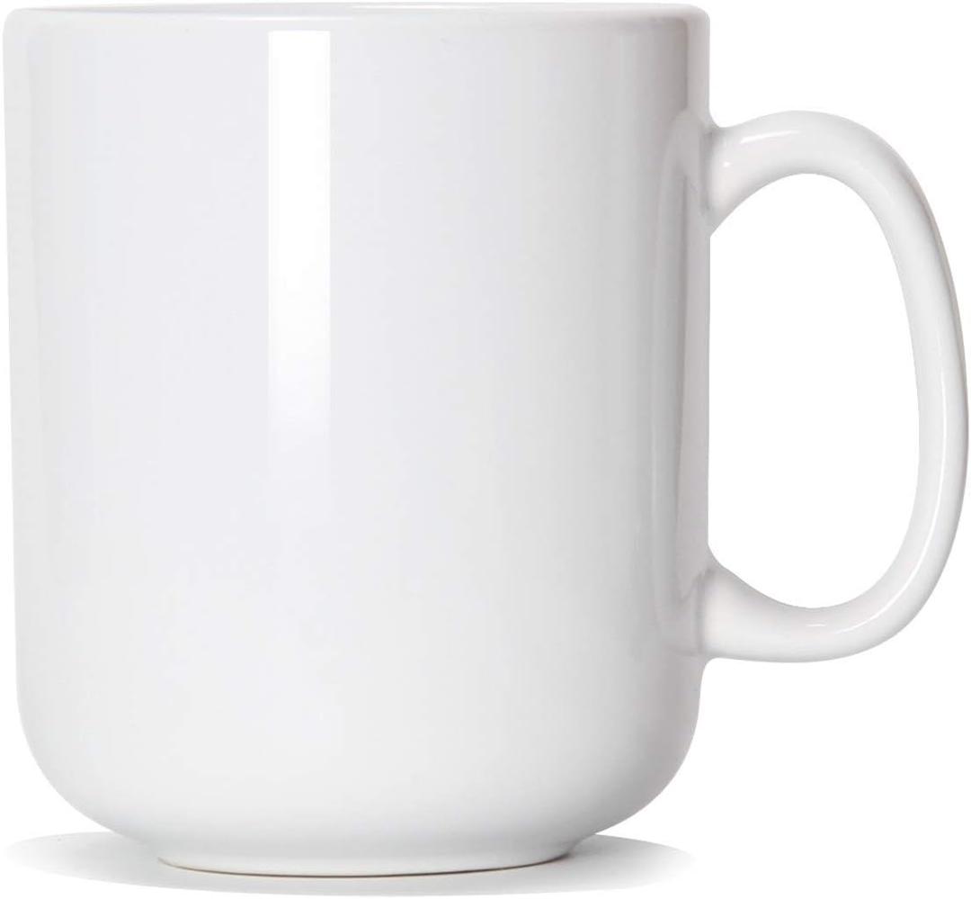 20 OZ Large Coffee Mug, Smilatte M016 Plain Ceramic Boss Big Tea Cup with Handle for Dad Men, White