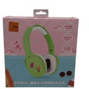 Icon Headphones. Comfortable Padding. High-Quality Sound. Cute Icon Feature. Green