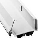 Patent Pending, Adjustable Double Bubble Door Sweep, Draft Stopper, Under Door Seal for Exterior Doors, 1 3/4" x 36", White (36 inch)