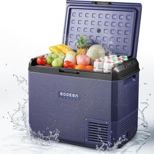 BODEGA COOLER 12v Car Refrigerator, 63QT(60L) IPX4 Waterproof Electric Cooler, APP Control Car Fridge with 12/24V DC 110-240V AC, -4℉~68℉, Portable Freezer for Truck Van RV Camping, Travel,Home, 63 Quart