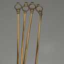 4Pack Aluminum Alloy Spring Design Curtain Ties - Gold Ring Holdbacks