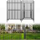 No Dig Decorative Garden Fence, 48in(H)×17.6ft(L), 8 Panels with Gate
Heavy-Duty Rustproof Metal Panels, Outdoor Dog Barrier for Yard & Patio, Landscape, Border| Portable Temporary Fencing