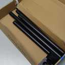 CorkLatta Black Shower Curtain Rod Spring Tension 30 to 68 Inch,1 Inch Diameter Adjustable Shower Rods for Bathroom,No Drilling