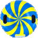 Large 35" Inflatable Snow Tube Sled for Adults, Christmas Snow Sled with Thickened Handles and Heavy Duty Bottom, Fun Outdoor Winter Birthday Gift for Tubing Sledding