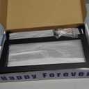 ETMI Black Bread Box for Kitchen Countertop - Modern bamboo Bread box with Window Bread Storage Container