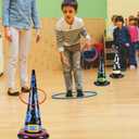 Halloween Ring Toss Game Set, 5Pcs Inflatable Witch Hats with 10Pcs Colorful Plastic Rings and Air Pump for Halloween Party Games Super Fun Indoor Outdoor Party Supplies