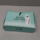 YFONG 3 Pack Large Microfiber Hair Towel Wrap, 30" x 10" Anti Frizz Quick Dry Hair Towels for Women Long, Curly, Thick Hair, Super Absorbent Hair Turban for Wet Hair (Grey, White, Camel)