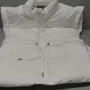 ELLEVEN Womens Puffer Vest Stand Collar Flysleeve Oversized Sleeveless Puffy Quilted Vest Woman Casual Warm Ladies Long Coats Padded Lightweight Winter Spring Fall Baggy (White, Medium)