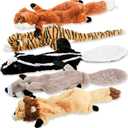 Dog Squeak Toys, No Stuffing Plush Dogs Chew Toy Bundle for Small Medium Large Breed Chewer Tough Durable Squeaky Pet Fetch Puppy Teething Chewing Interactive to Keep Them Busy Best Birthday Gift