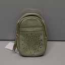 APHISON Small Sling Bag Fanny Packs Cell Phone Purse Vegan Leather Crossbody Bags for Women Chest Bag with Adjustable Strap Green