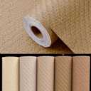 Haimin Fabric Wallpaper Textured Contact Paper (24in X 393in) Grasscloth Peel and Stick Faux Linen Wall Paper Self Adhesive Vinyl Wallpaper (Tan)