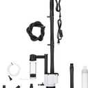 AQQA Fish Tank Cleaner,8-in-1 Electric Aquarium Gravel Vacuum,Clean Sewage+Wash Gravel Sand+Suction Stool+Filter+Water Changer+Water+Water Circulation+Dissolved Oxygen for Turtle Fish Tank 30W/480GPH